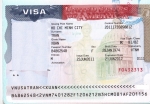Visa mỹ dán trên passport