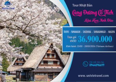 NHẬT BẢN CUNG ĐƯỜNG CỔ TÍCH MÙA HOA ANH ĐÀO