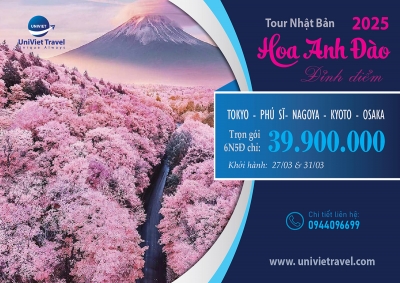 TOUR NHẬT BẢN MÙA HOA ANH ĐÀO (Vietnam Airlines)