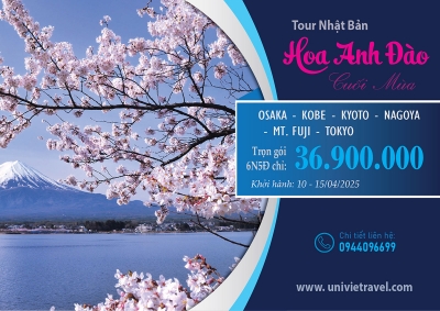 TOUR NHẬT BẢN HOA ANH ĐÀO 6N5Đ