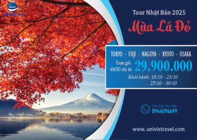 TOUR NHẬT BẢN MÙA LÁ ĐỎ