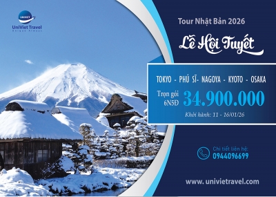 TOUR NHẬT BẢN TRƯỢT TUYẾT 2026