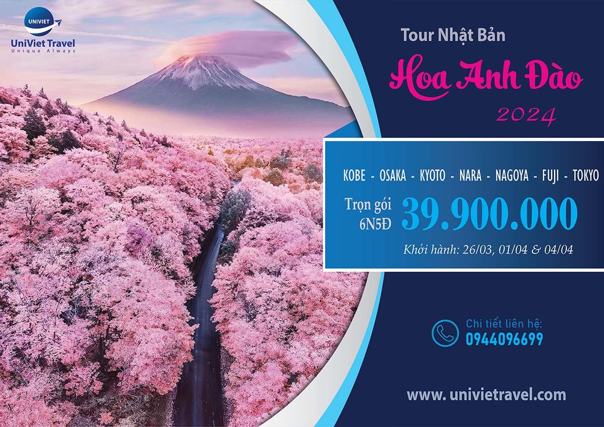 TOUR NHẬT BẢN MÙA HOA ANH ĐÀO (Vietnam Airlines)
