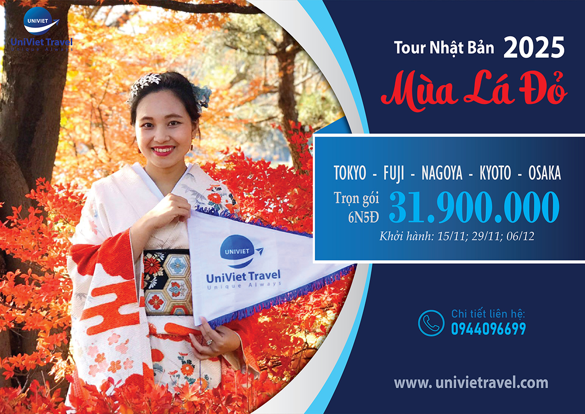 TOUR NHẬT BẢN MÙA ĐỎ 2024