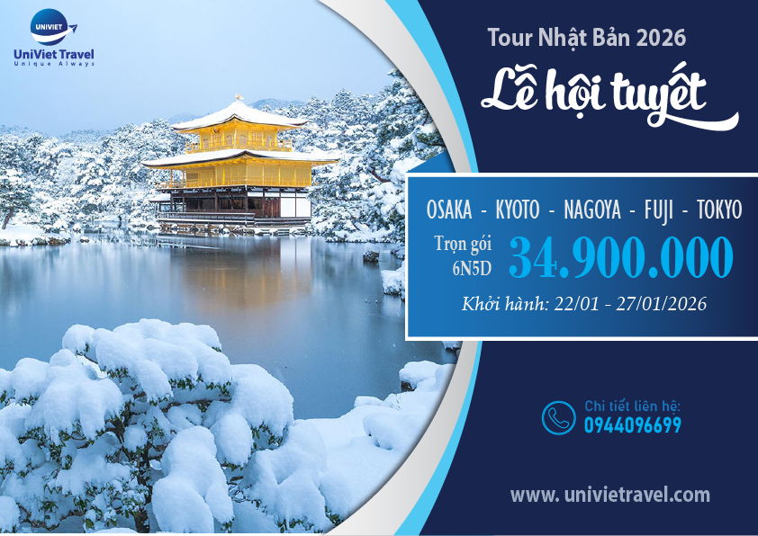 TOUR NHẬT BẢN LỄ HỘI TUYẾT 2026
