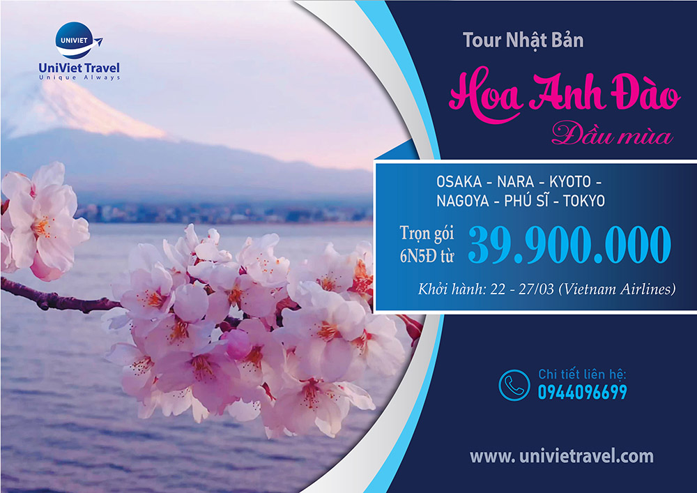 TOUR NHẬT BẢN HOA ANH ĐÀO 6N5Đ