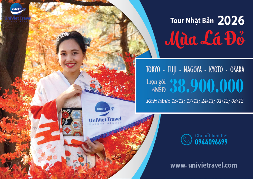 TOUR NHẬT BẢN MÙA ĐỎ 2024
