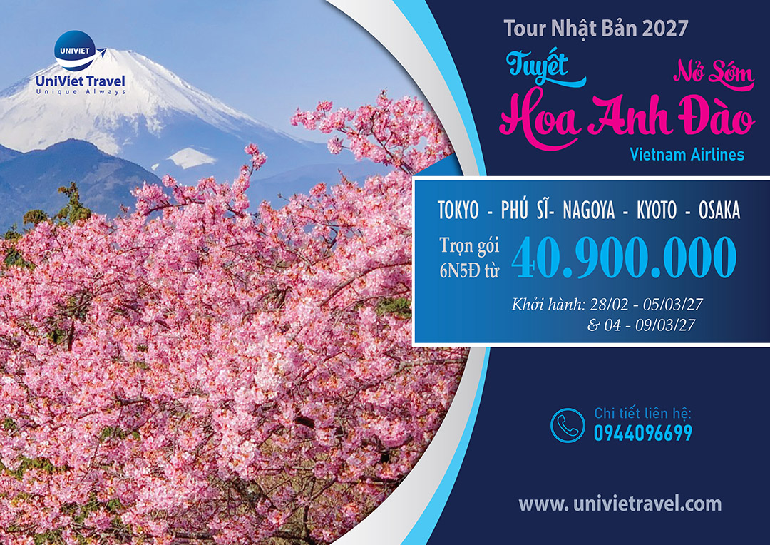 TOUR NHẬT BẢN LỄ HỘI HOA ANH ĐÀO KAWAZU