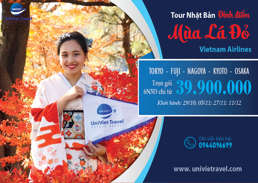 TOUR NHẬT BẢN MÙA ĐỎ 2024