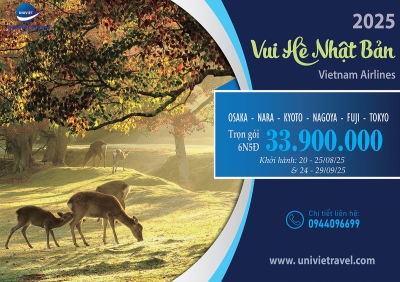 TOUR NHẬT BẢN MÙA HÈ 2025 - VNA THANG 8 - 9